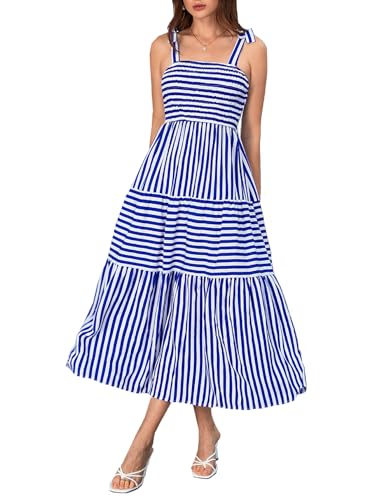 【新品】　striped sleeveless long dress Sleeveless Pinstripe Long Dress | COMMENSE